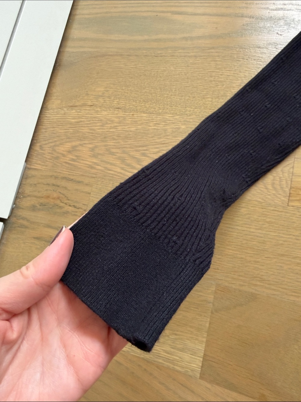Mango Black Ribbed Long-Sleeve - Picture 3 of 5